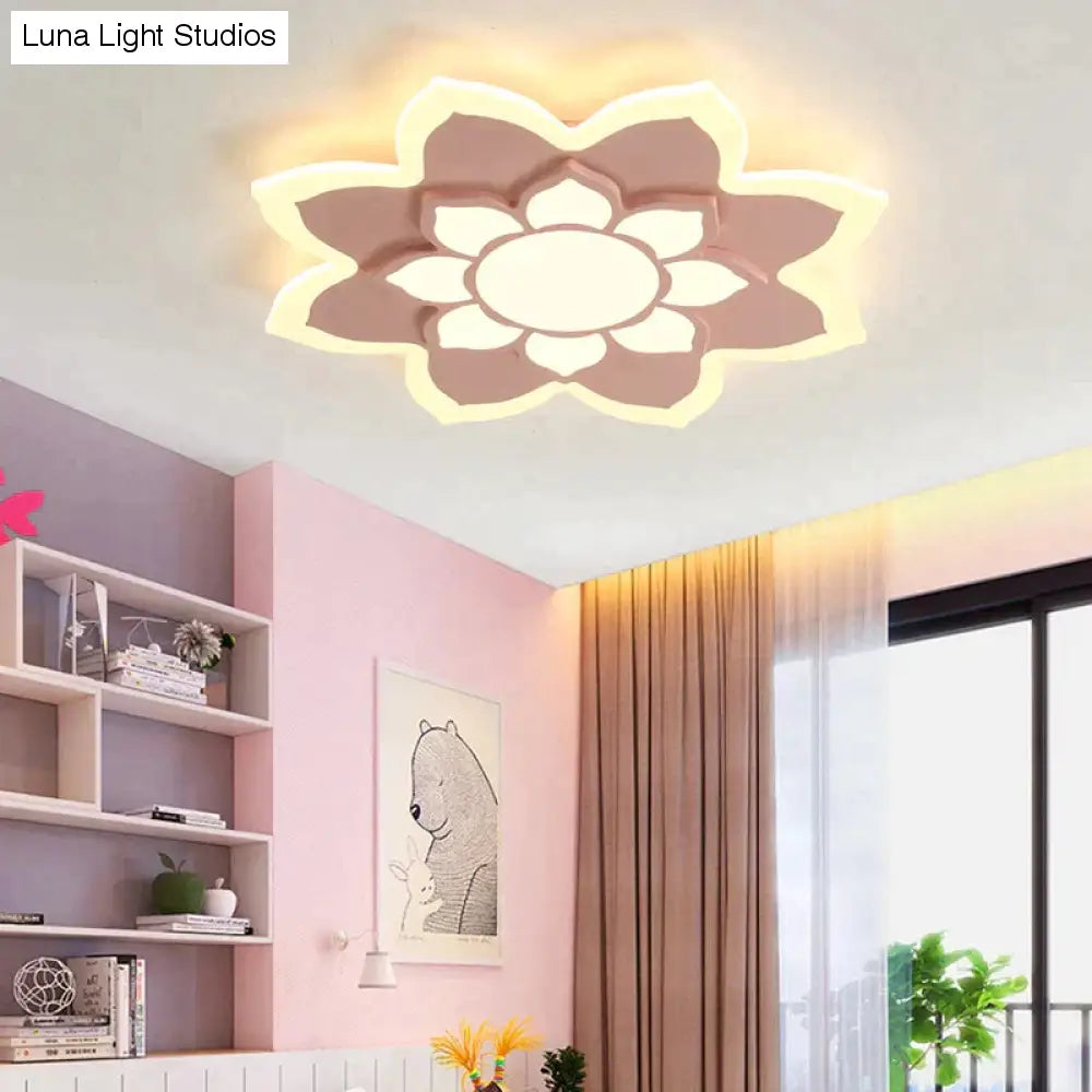 Nieuwe aankomst led-plafondverlichting lamp met afstandsbediening en bloemontwerper voor kinderslaapkamer studeerkamer babykamer Lamparas De Te