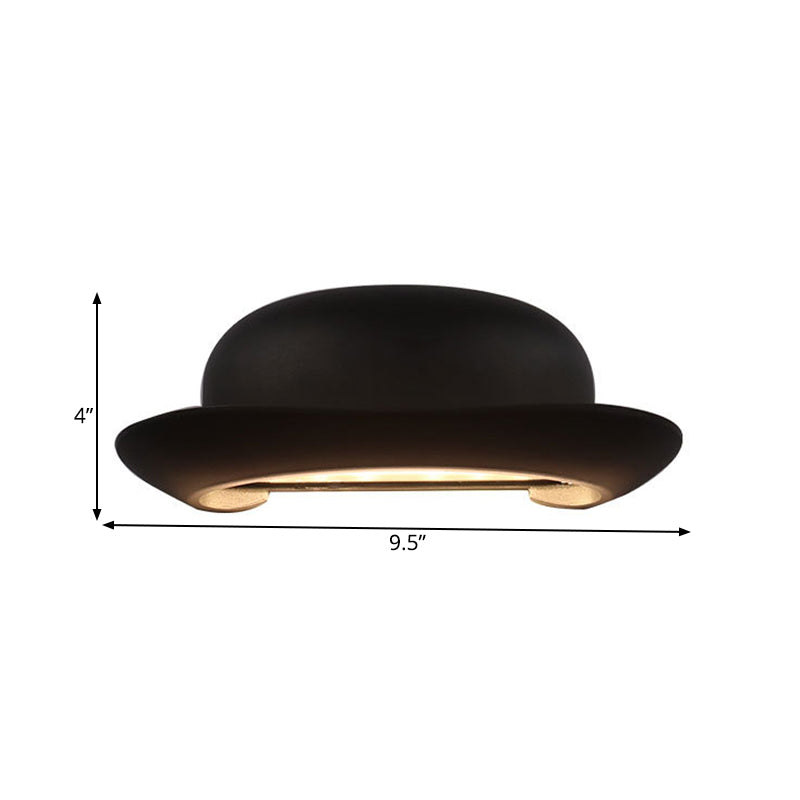 Applique de chambre à coucher LED moderne en noir avec abat-jour en métal, éclairage chaud/naturel