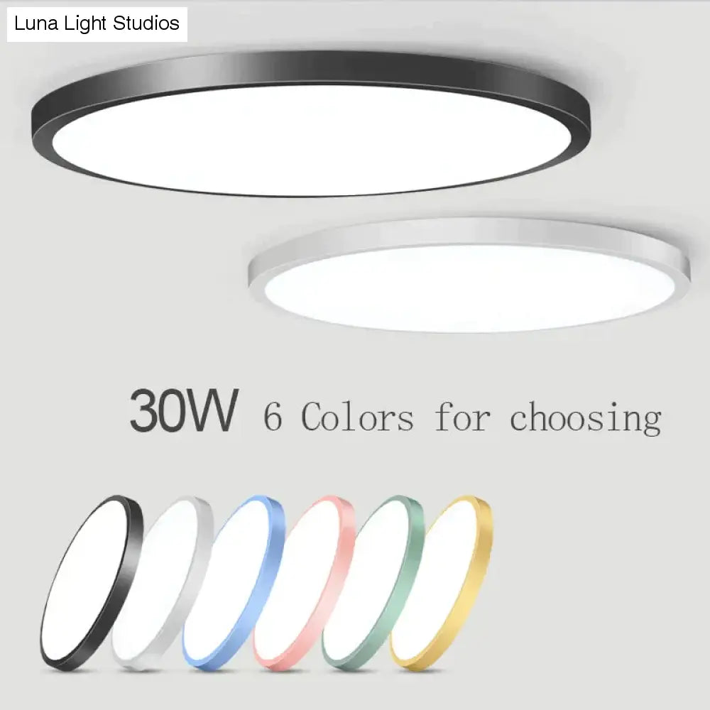 Plafoniere a led Moderne lampade da soffitto a LED Lampade a pannello tondo 12W 24W per soggiorno cucina