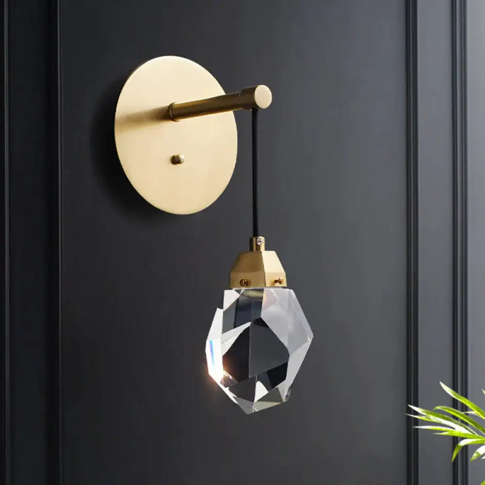 Moderne kristallen LED volledig koperen wandlamp