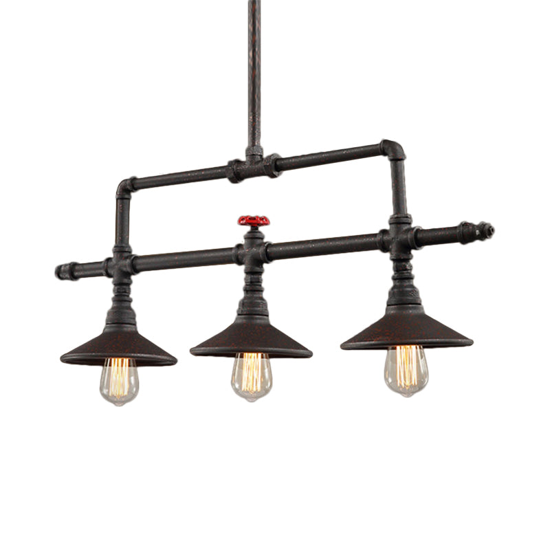 Luminaire d'île en fer forgé de Style industriel, 3/5 lumières, pour Restaurant