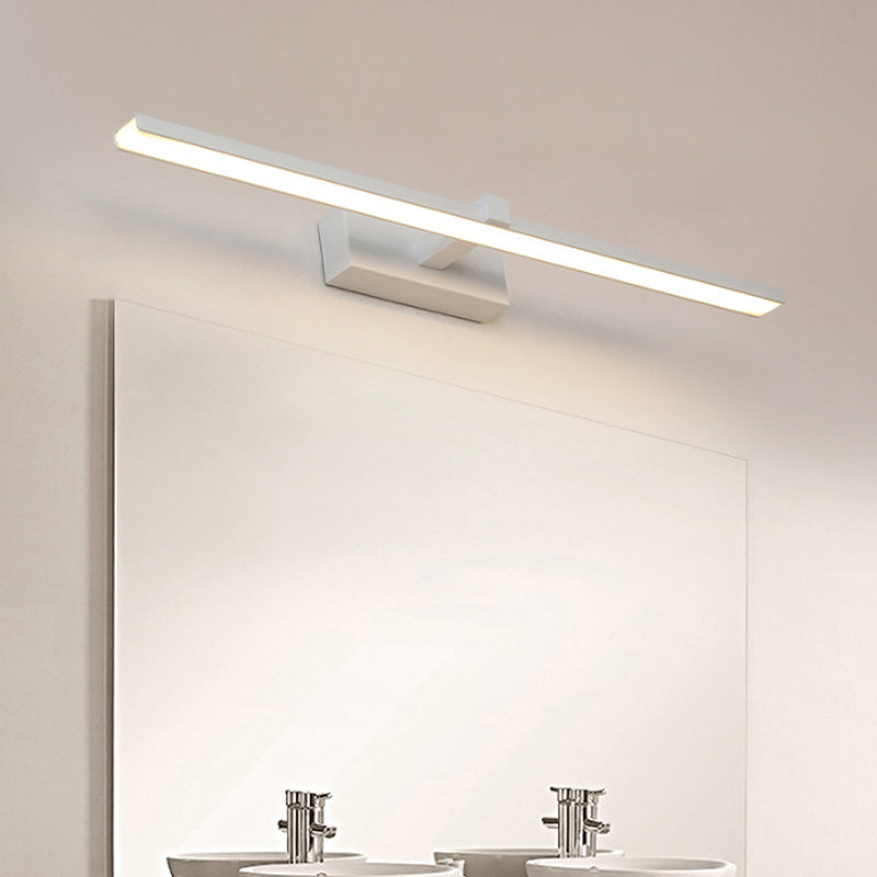Lámpara de pared LED nórdica moderna para tocador de baño elegante - Blanco/Madera, 16