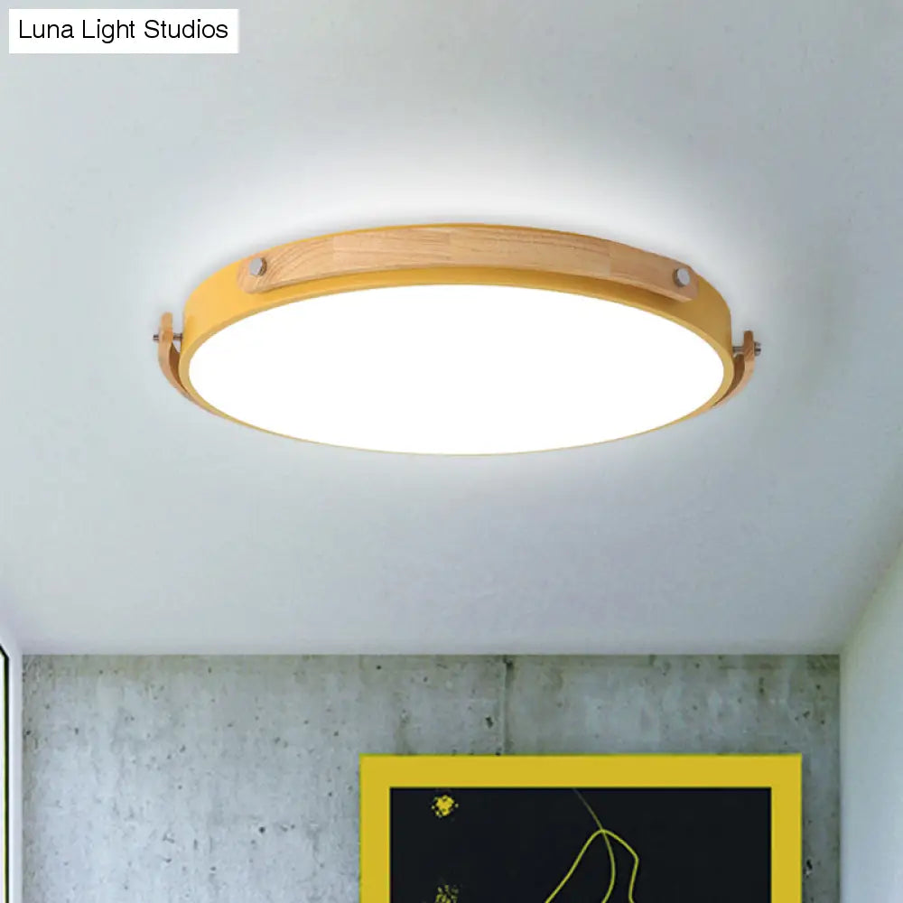 Plafoniera da incasso a LED circolare in acrilico stile Macaron - Elegante lampada da soffitto per la cameretta e i corridoi dei bambini