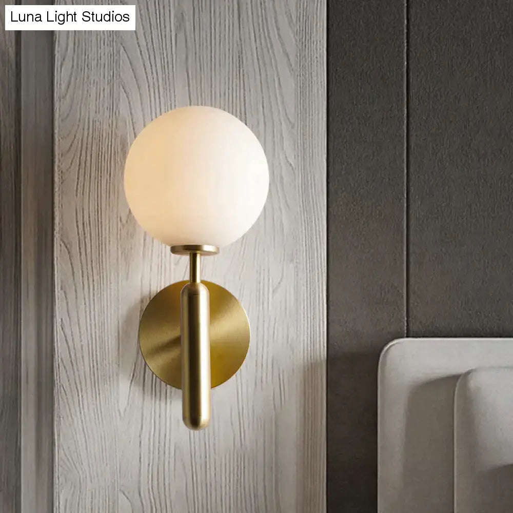 Einfache nordische moderne Schlafzimmer-Nachttischlampe aus Kupfer