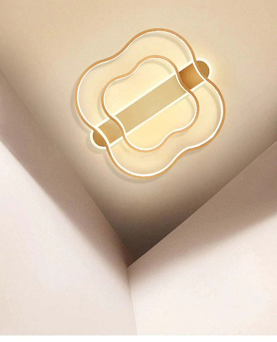 Zimmer Licht Blume Nordic Decke Lampe Einfache Moderne Gebürstet Gold Led Studie Zimmer Lampe Warme Romantische Schlafzimmer Lampen
