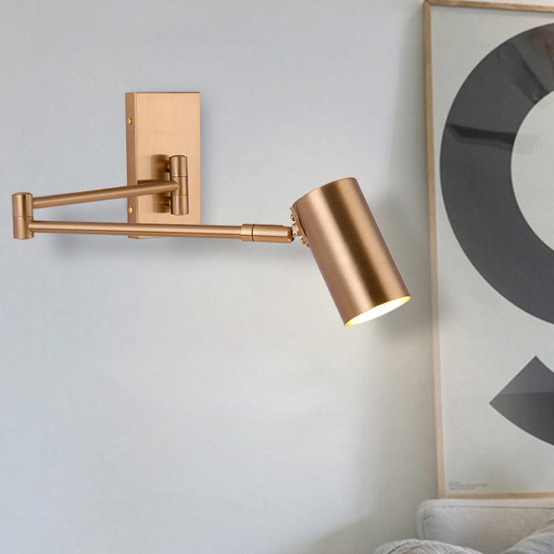 Modernistische goldene LED-Wandleuchte mit Metallschirm – Schlafzimmerbeleuchtung