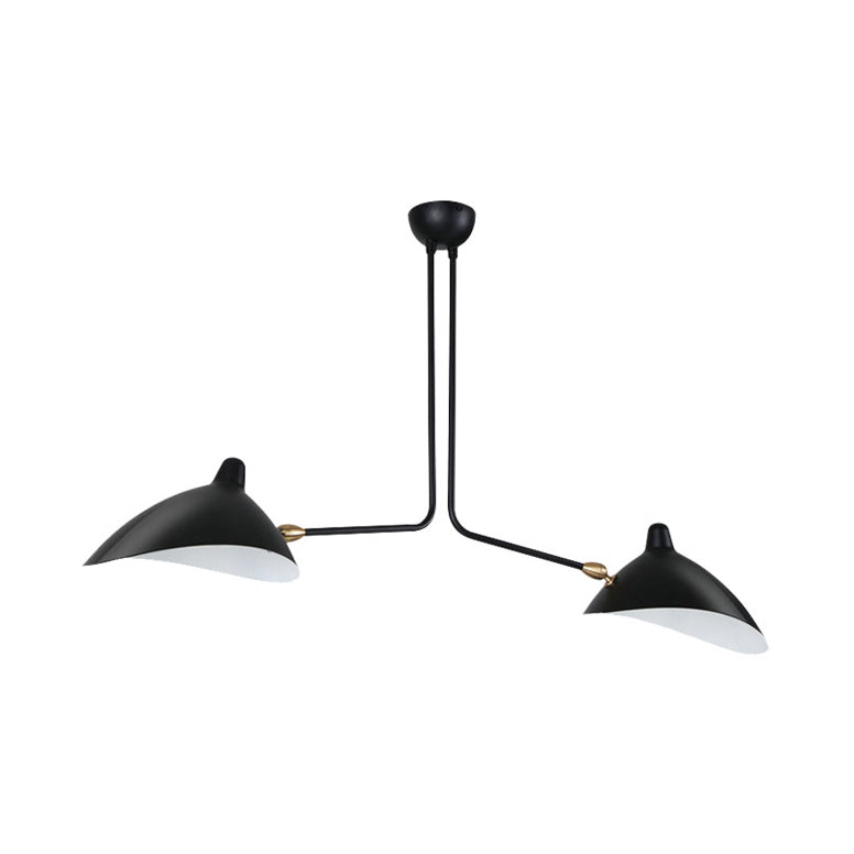 Metall-Entenschnabel-Hängelampe, postmodern, 2/3/5 Lichter, schwarzes Wohnzimmer-Kronleuchter-Licht