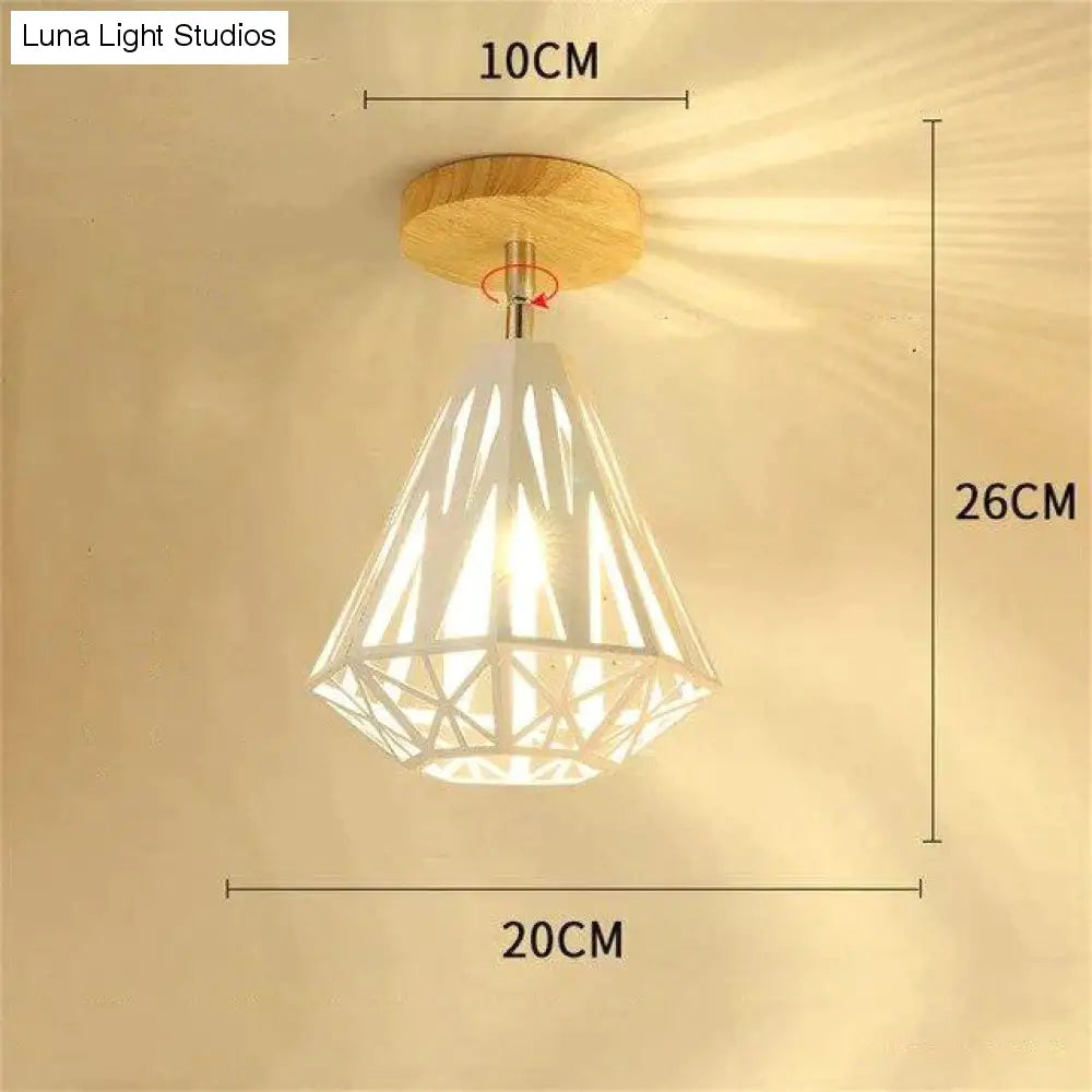 Plafonnier nordique en fer forgé, design moderne et minimaliste, luminaire décoratif de plafond, idéal pour un bureau, une chambre à coucher ou une chambre à coucher, créatif