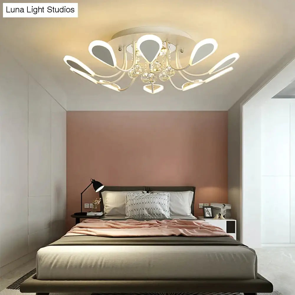 Kristal moderne led-plafondlamp voor woonkamer slaapkamer studeerkamer wit/zwarte kleur plafondlamp led-plafond