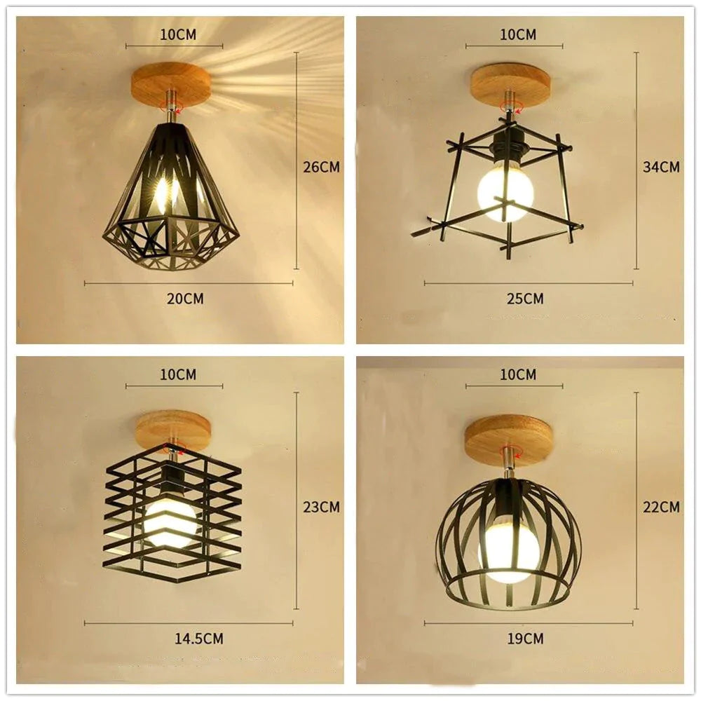 Plafonnier nordique en fer forgé, design moderne et minimaliste, luminaire décoratif de plafond, idéal pour un bureau, une chambre à coucher ou une chambre à coucher, créatif