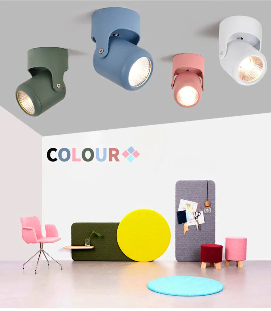 Morden LED plafonnier 20w 15w 10w plafonniers salon luminaire chambre cuisine 360 ​​degrés rotation Spot lumière
