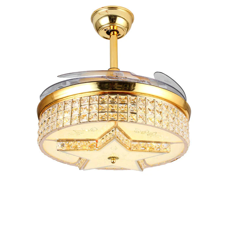 LED Modern Alloy Crystal Acrylic Ceiling Fan.LED Lamp.LED Light.Ceiling Lights.LED Ceiling Light.Ceiling Lamp For Foyer Bedroom