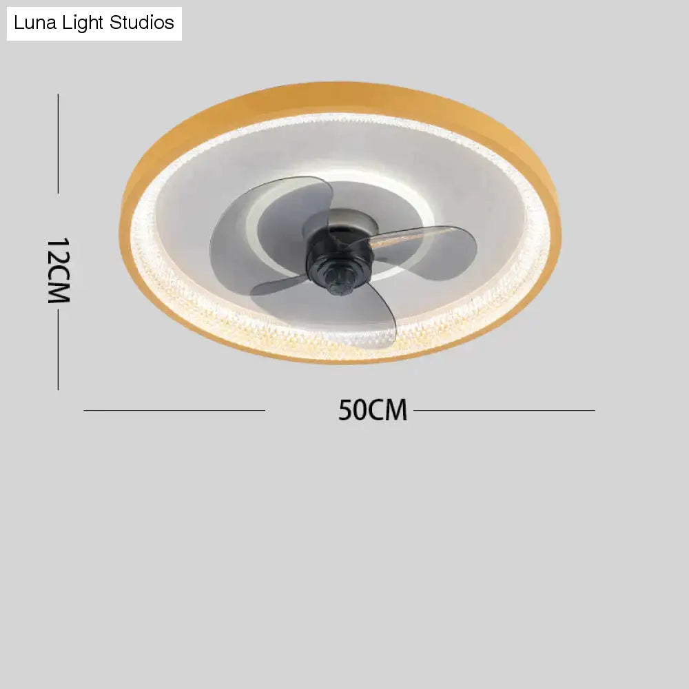 Fan Ceiling Lamp Light In The Bedroom Living Room Restaurant Invisible Fan Lamp Indoor Simple Ultra-thin Lamps