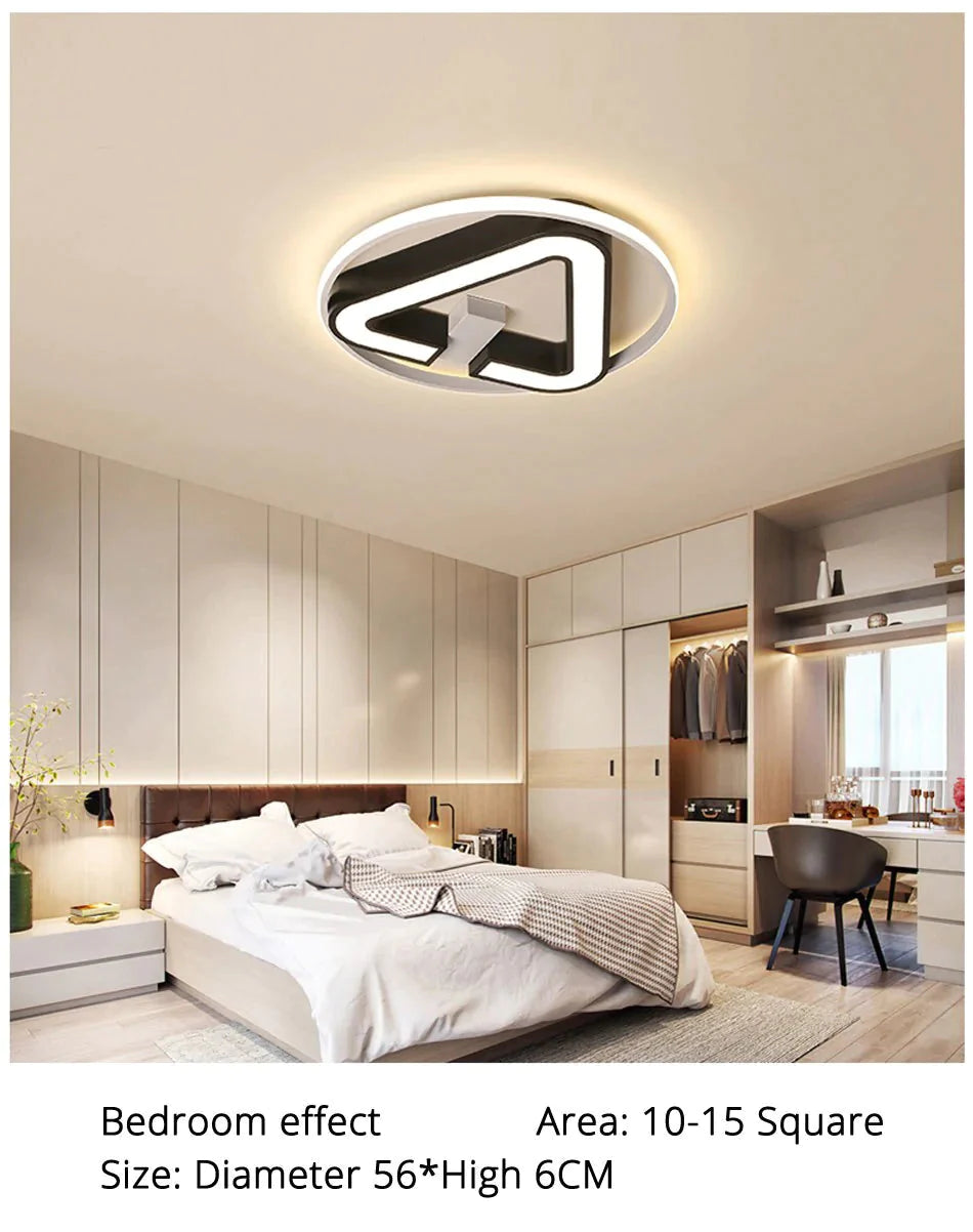 Moderne LED Dreieck Deckenleuchten Für Wohnzimmer Schlafzimmer Innenbeleuchtung Deckenleuchte Leuchte Fernbedienung Dimmen