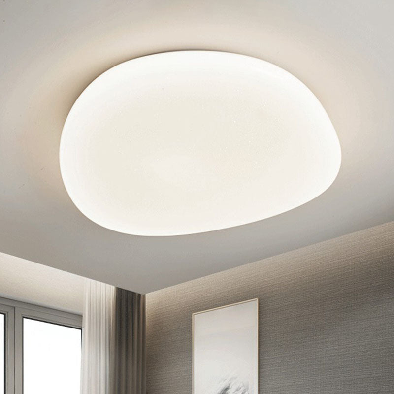 Akrylowa lampa sufitowa LED z białym kamykiem do sypialni, do montażu podtynkowego - nowoczesny design
