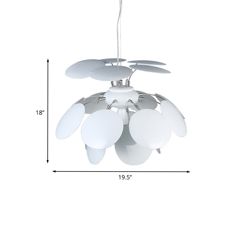 Modern Pinecone Hanging Pendant Lamp - Metallic Finish, 1-Head, Wide 19.5