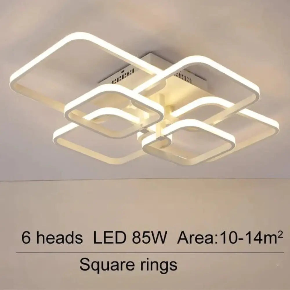Lámpara LED moderna de acrílico para sala de estar, Lustres LED para dormitorio, lámpara de iluminación de techo grande, accesorios
