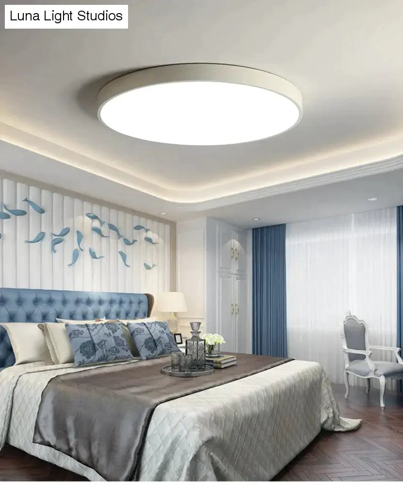 Lámpara de techo Led moderna de Metal, lámpara de techo Led Simple en blanco y negro para sala de estar, dormitorio, comedor, accesorios de iluminación