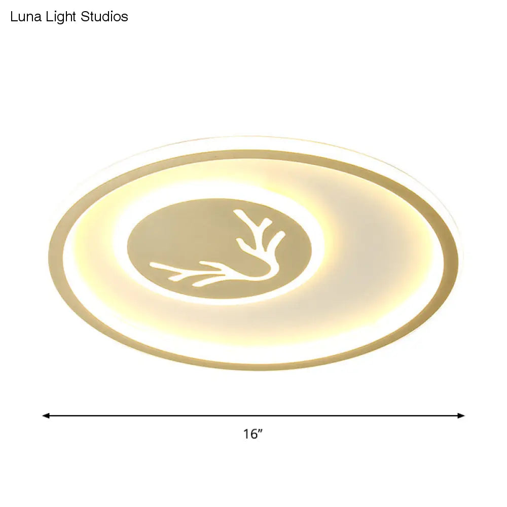 Minimalistische acryl Antler inbouwlamp - LED-lamp voor plafondmontage in goud voor slaapkamers