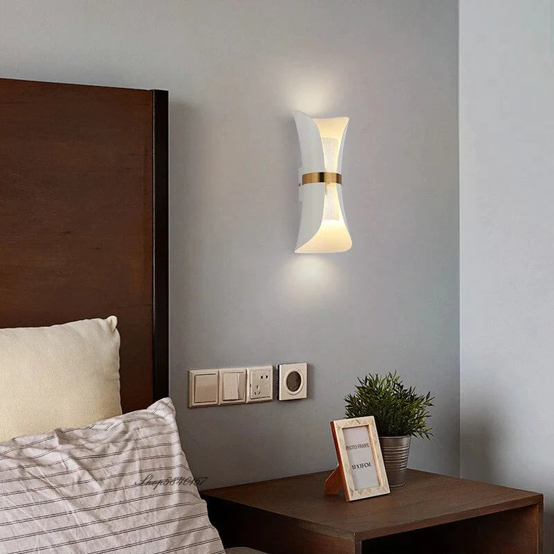 Moderne eenvoudige wandlamp Lights Scone voor slaapkamer badkamer zwart goud