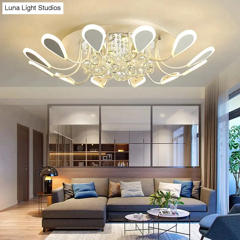 Kristal moderne led-plafondlamp voor woonkamer slaapkamer studeerkamer wit/zwarte kleur plafondlamp led-plafond