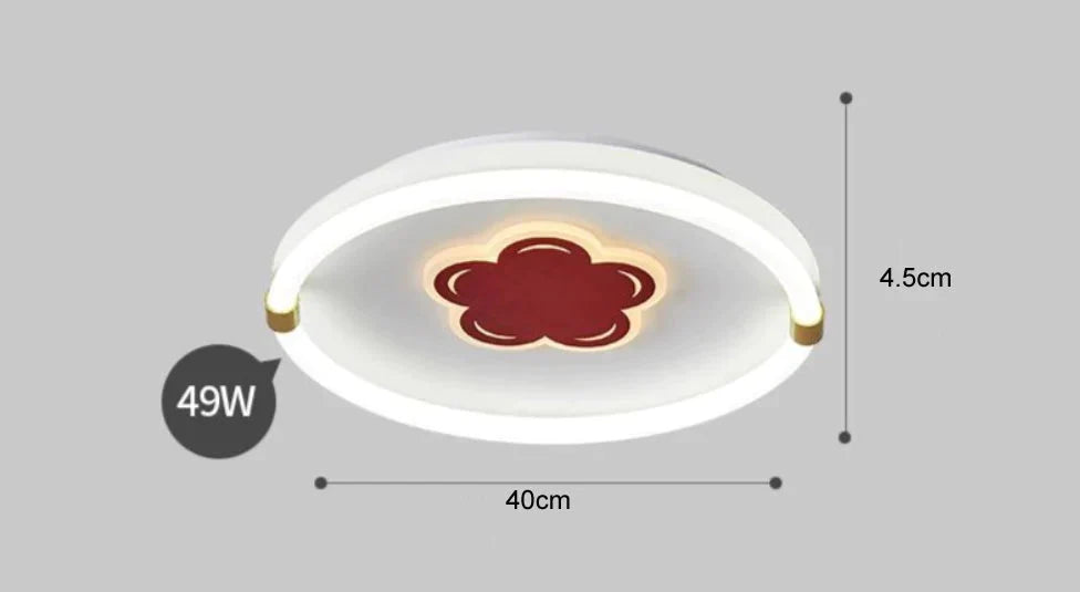 Preciosa lámpara de techo LED creativa para habitación de flores