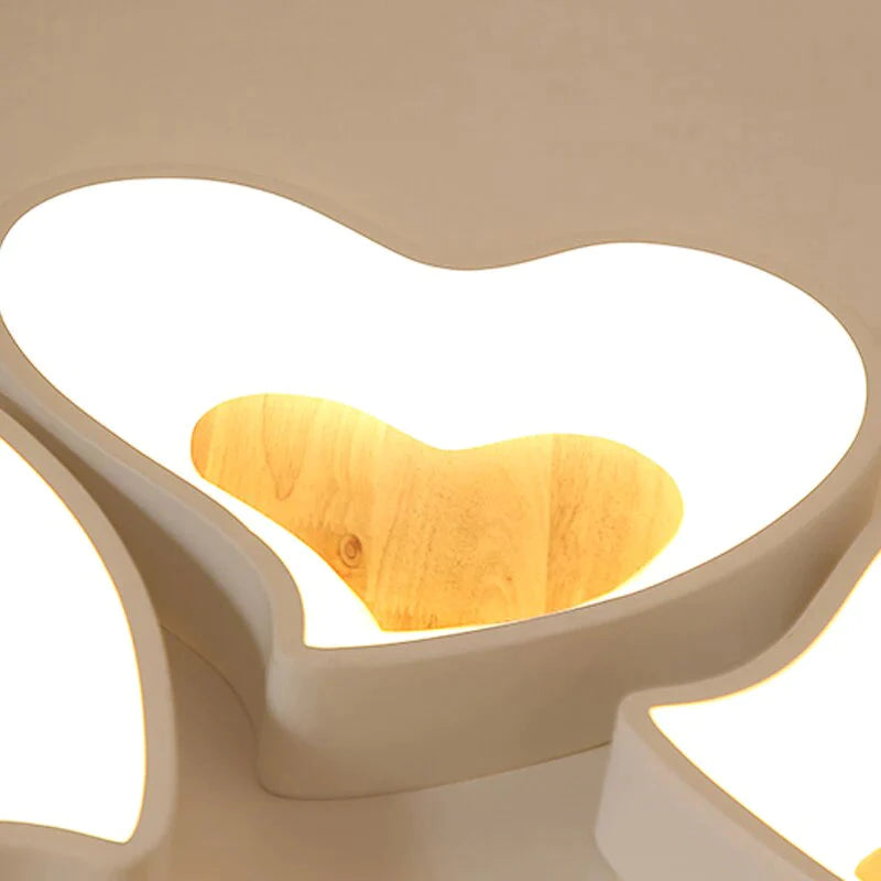Plafoniere moderne a LED a forma di cuore per soggiorno, camera da letto, illuminazione interna, lampada da soffitto, telecomando, Dimmin
