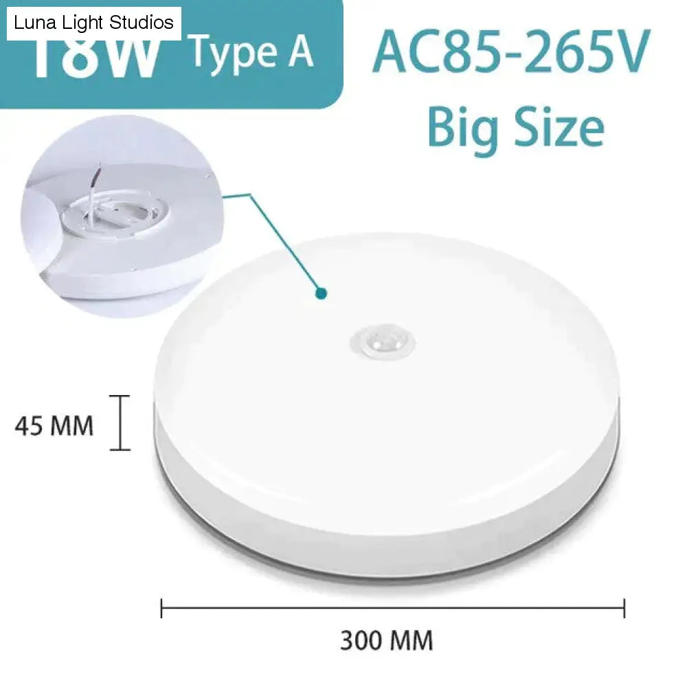Plafoniere a Led Lampada Sensore di movimento intelligente Luce 12W 15W 18W 20W 30W 40W Lampade da soffitto Apparecchio di illuminazione notturna per la cucina