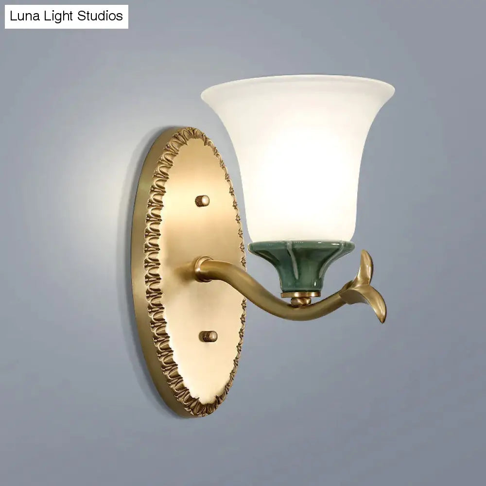 Prosta retro lampa schodowa Sypialnia Nocna miedziana kinkiet