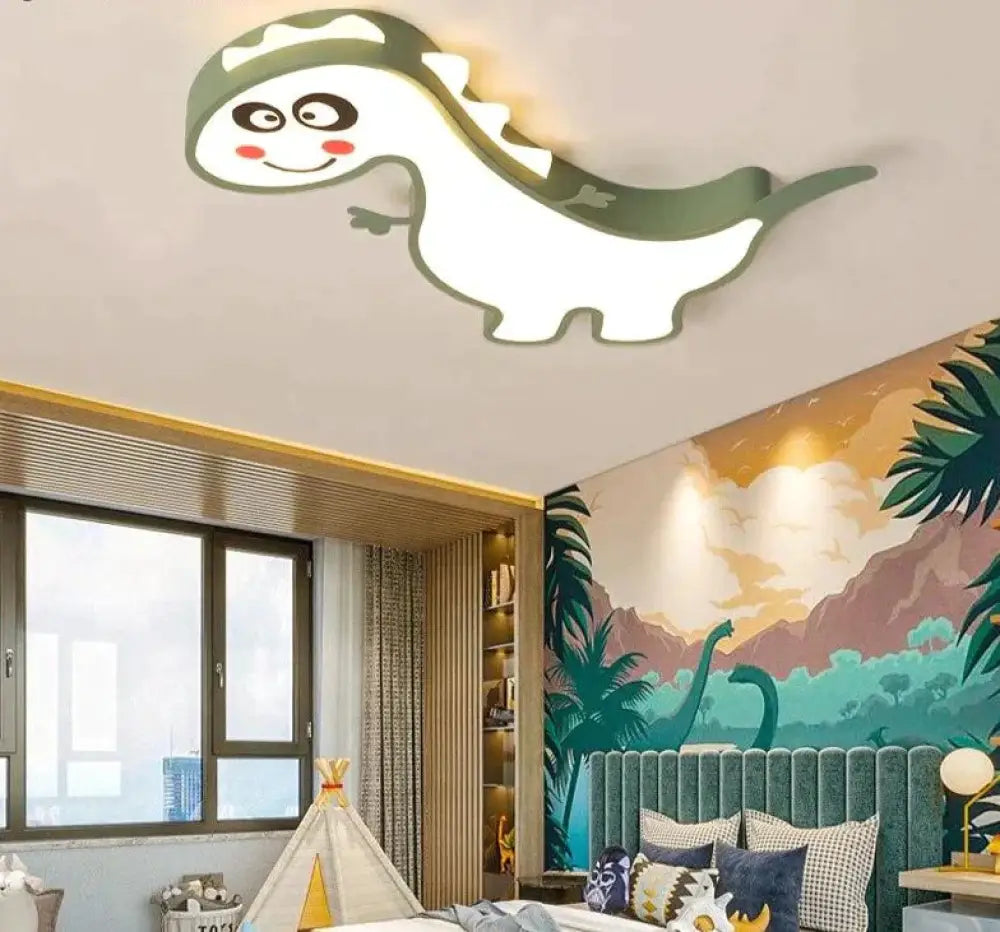 Nieuwe Dinasour Moderne Led Plafondverlichting Lamp Voor Kind Slaapkamer Studeerkamer Babykamer Afstandsbediening Cartoon Designer Lamparas