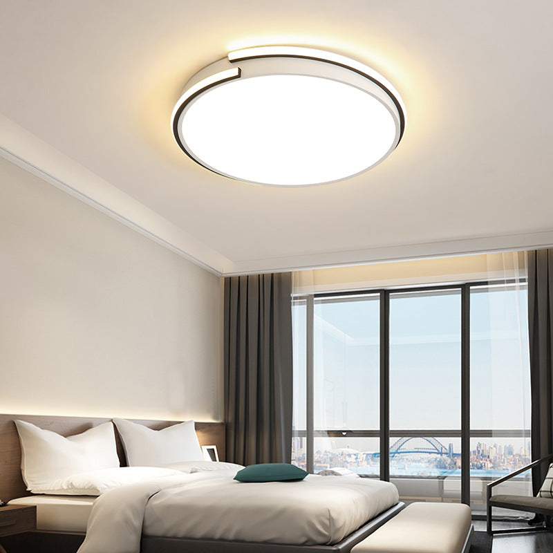 LED Round Bedroom Flushmount Light - Minimalist Acrylic Ceiling Fixture in Warm/White Light (16