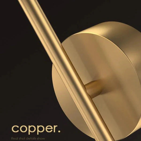 Nordic Light Luxe bedlampje Slaapkamer Volledig koperen wandlamp