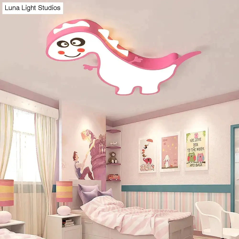 Nieuwe Dinasour Moderne Led Plafondverlichting Lamp Voor Kind Slaapkamer Studeerkamer Babykamer Afstandsbediening Cartoon Designer Lamparas