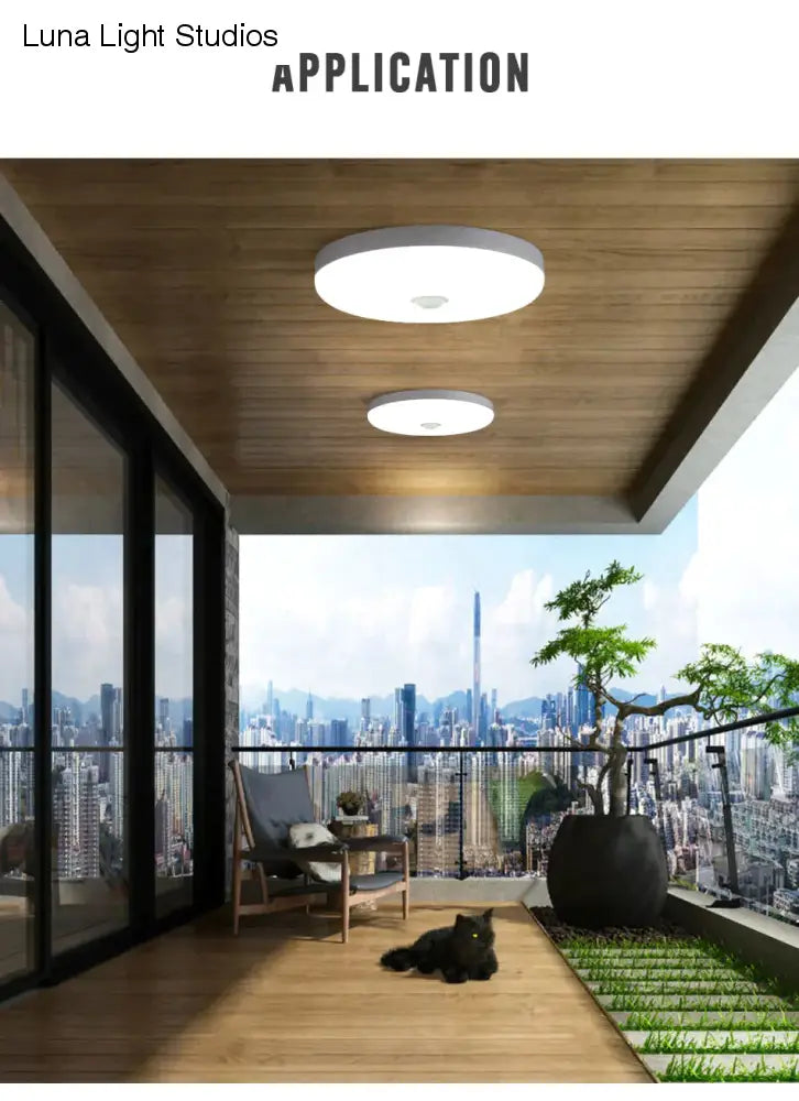 Plafonnier LED avec détecteur de mouvement, 30/36W, montage en Surface PIR, éclairage intérieur, maison, cuisine, balcon, entrée carrée, IP65