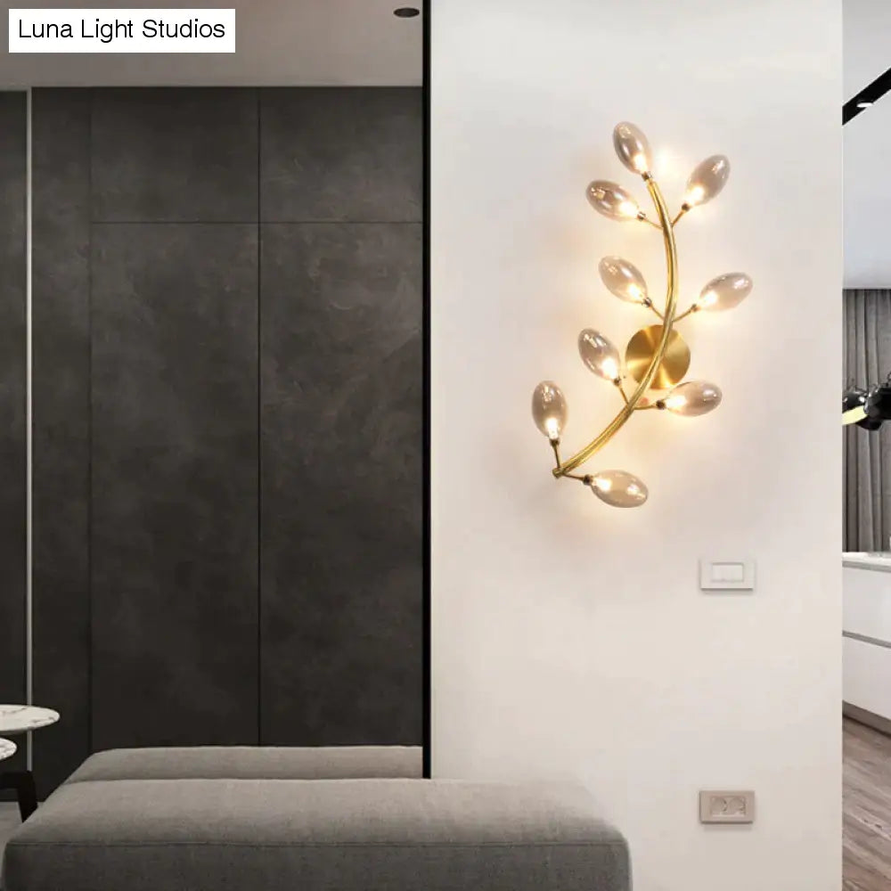 Scandinavische woonkamer creatieve luxe nachtkastje koperen wandlamp