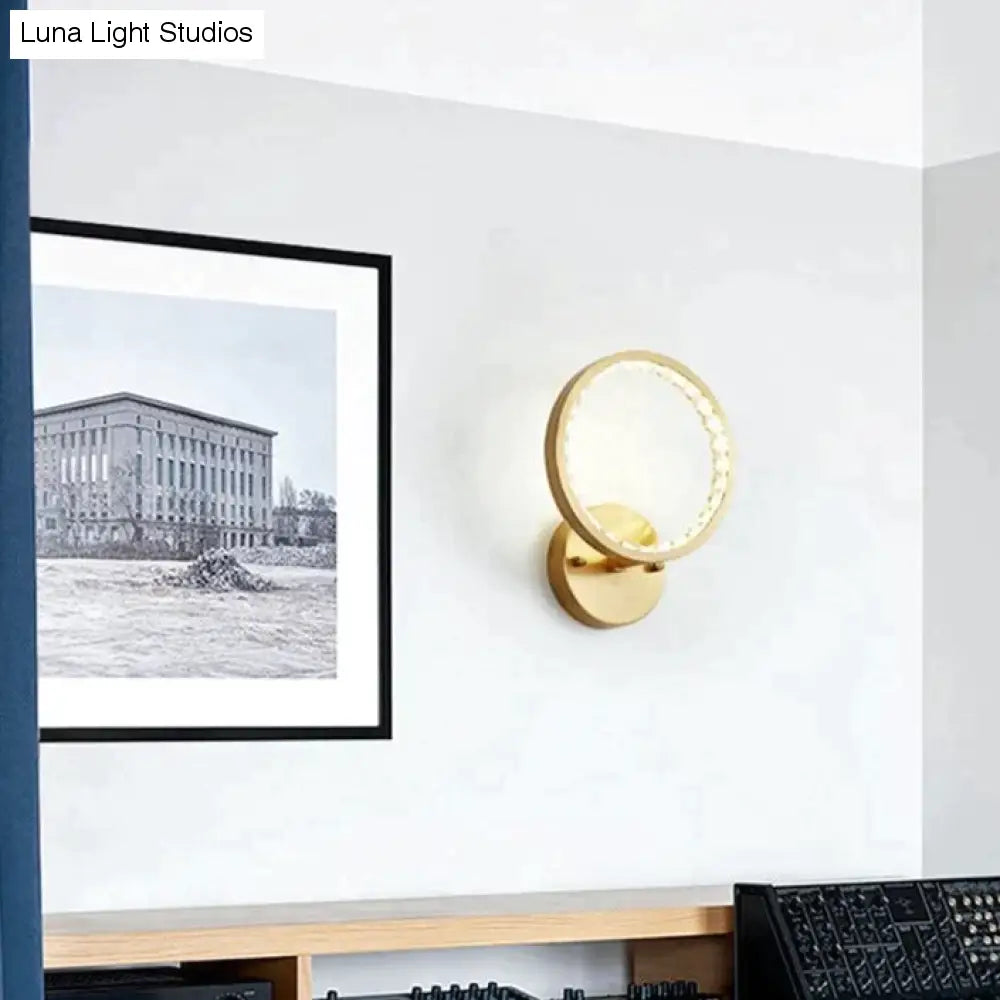 Lampada da parete moderna in rame da comodino semplice per camera da letto