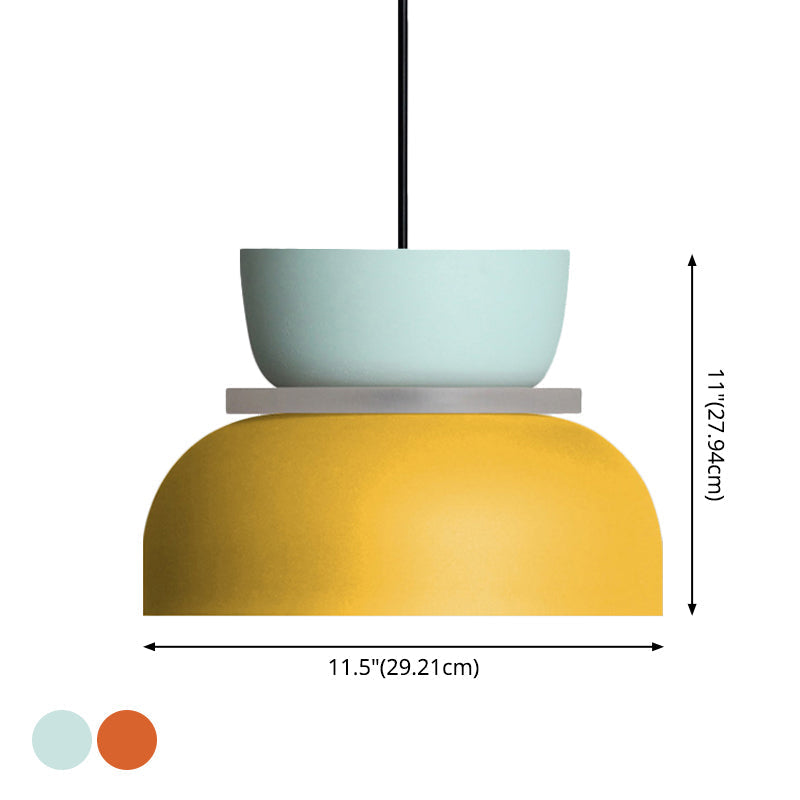 Illuminazione a sospensione moderna e contemporanea Lampada a sospensione a LED colorata Macaron