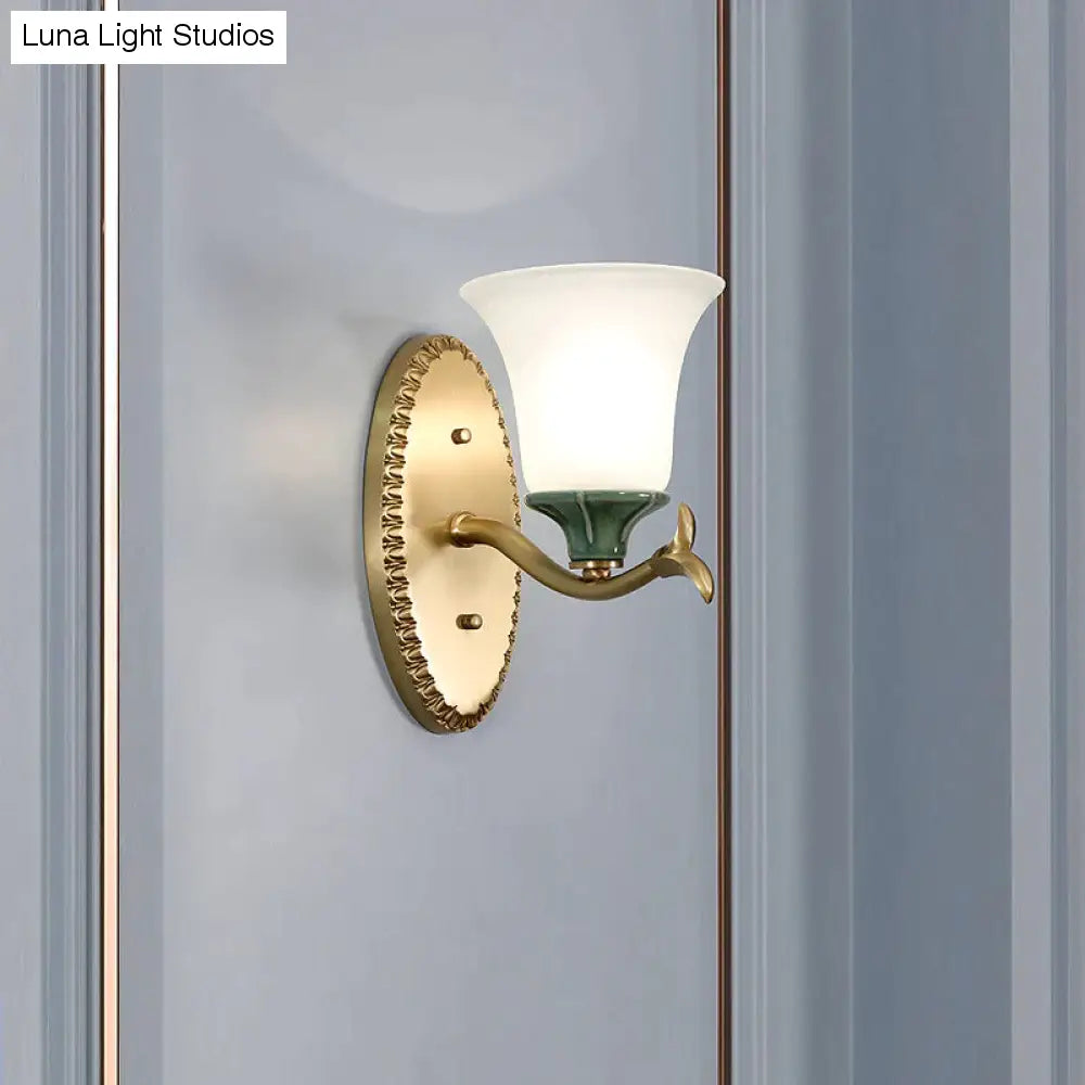 Prosta retro lampa schodowa Sypialnia Nocna miedziana kinkiet