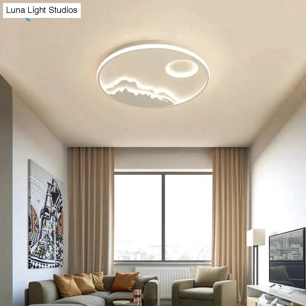 LED plafonnier moderne Nature lever du soleil Design pour salon chambre cuisine salle à manger luminaire ICFW1910