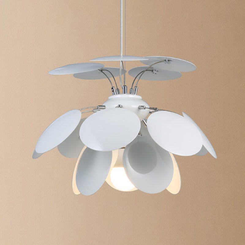 Modern Pinecone Hanging Pendant Lamp - Metallic Finish, 1-Head, Wide 19.5