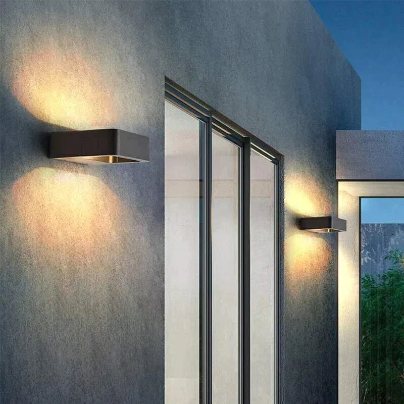 Illuminazione per esterni a LED IP65 Impermeabile Alumunim Lampada da parete Giardino Villa Portico Sconce Illuminazione Colore nero 96-260 V