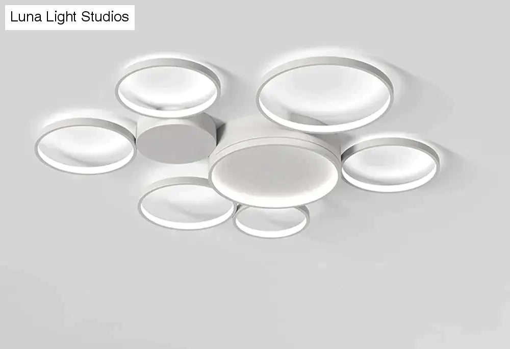 Moderne runde LED-Deckenleuchten Schlafzimmer Esszimmer Deckenleuchten Küche Plafondlamp Oberflächenmontage Fernbedienung Lamparas