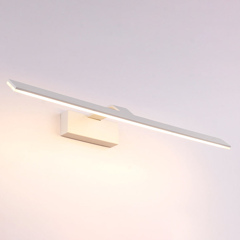 Lámpara de tocador LED de estilo nórdico - Luz de montaje en pared acrílica rectangular blanca de 16,5
