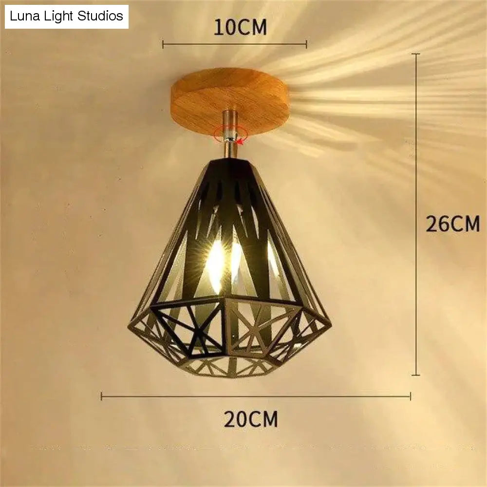 Plafonnier nordique en fer forgé, design moderne et minimaliste, luminaire décoratif de plafond, idéal pour un bureau, une chambre à coucher ou une chambre à coucher, créatif