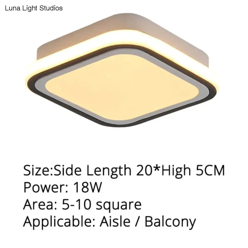 Le plafoniere a led moderne alla moda per l'illuminazione interna del soggiorno della sala studio del corridoio 16-18w