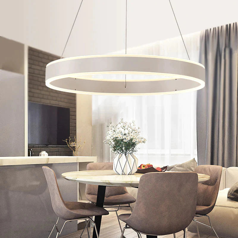 Moderne LED-Ring-Pendelleuchten für Esszimmer, Wohnzimmer, Restaurant, Küche, Hängeleuchte