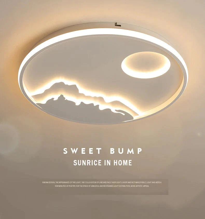 LED plafonnier moderne Nature lever du soleil Design pour salon chambre cuisine salle à manger luminaire ICFW1910
