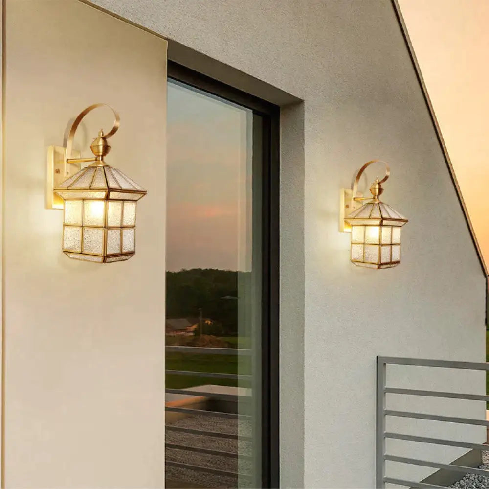 Wasserdichte Wandleuchte für den Außenbereich, Treppe, Flur, Balkon, Innenhof, Vollkupfer-Wandleuchte