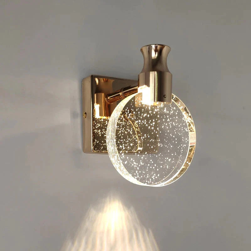 Eenvoudige kristallen LED-wandlamp voor badkamerslaapkamer
