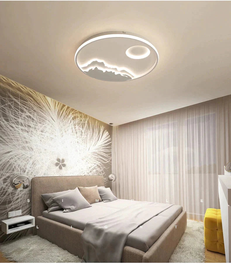 LED plafonnier moderne Nature lever du soleil Design pour salon chambre cuisine salle à manger luminaire ICFW1910